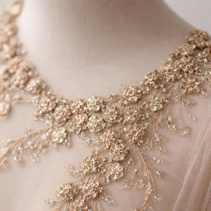Flower Embroidery Appliques Premium Floral Embellishments for Saree Blouse