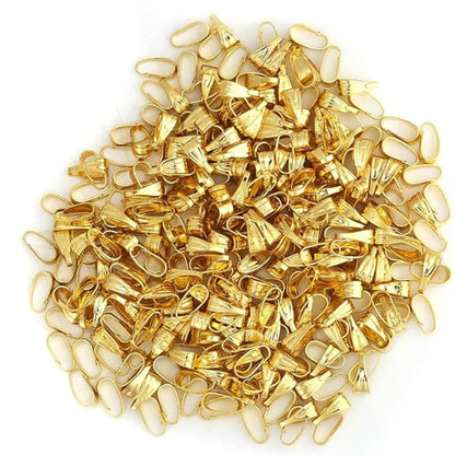Pendant Clasp Connectors Bails for Necklace Pendant Pinch Clasp ( 6 mm , 10 mm )