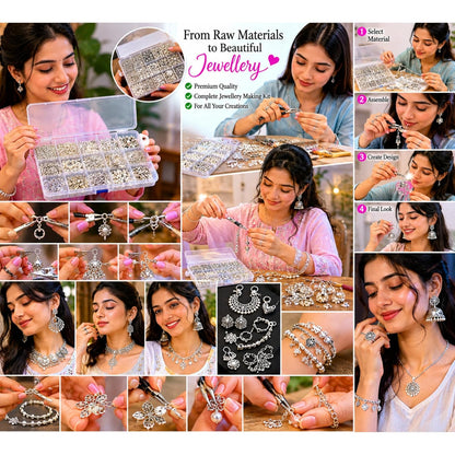 1330 pcs Silver Jewelry Making Kit