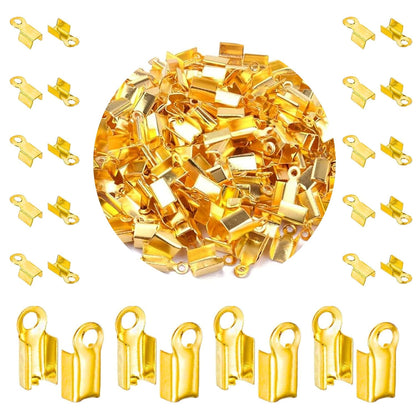 Fold Over Crimp Cord Ends 4 mm