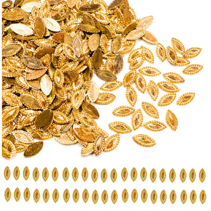 Golden Marquise Shape Flatback Embroidery Stones for Fabric Clothing Embellishment