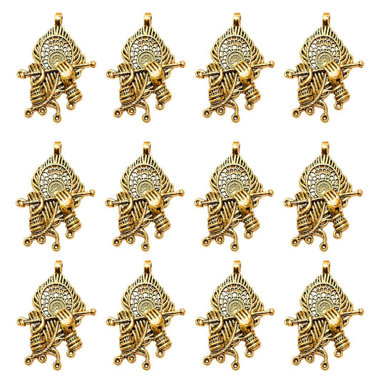 Antique Gold Krishan Ji Necklace & Earing design