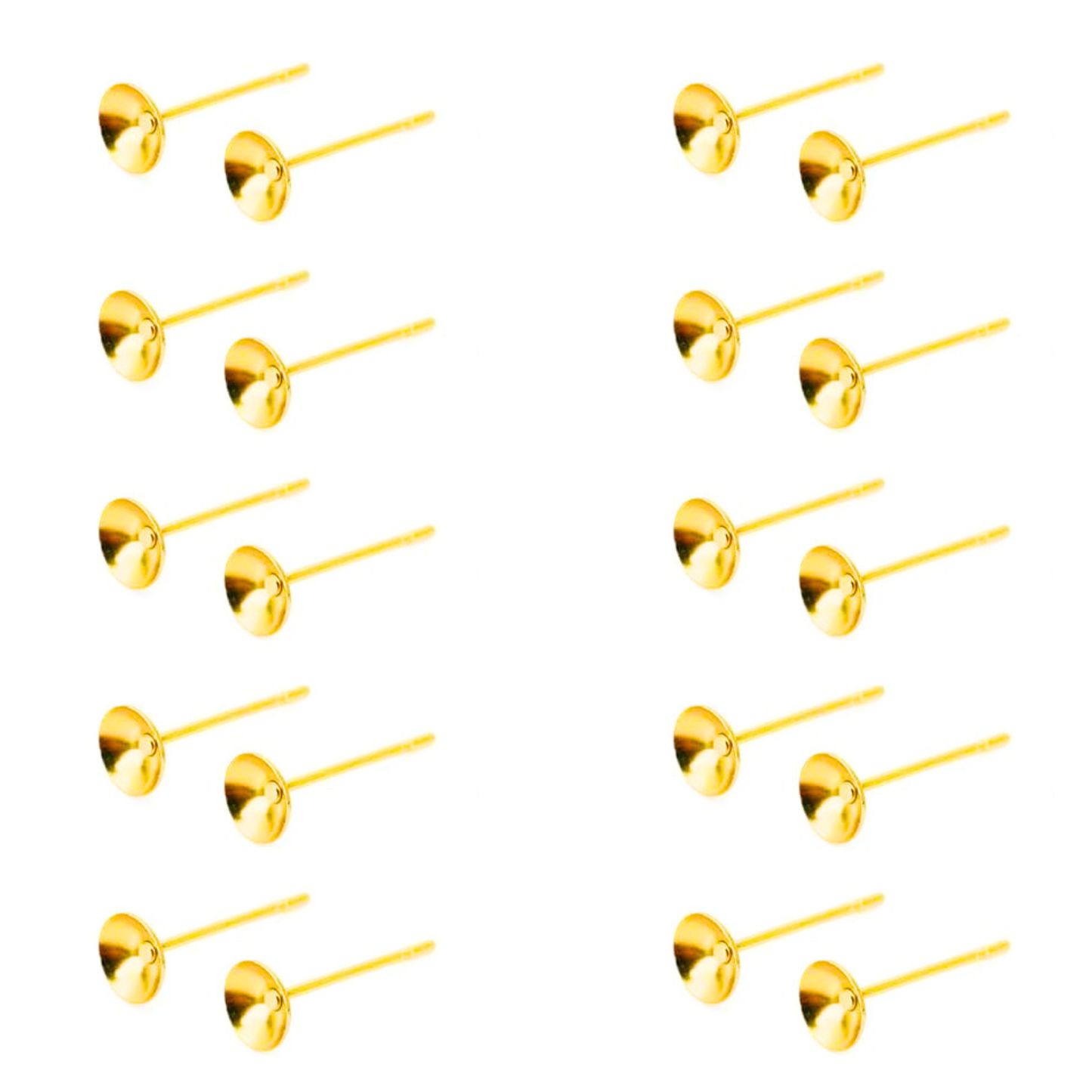 Cup Pad Blank Earring Pin Studs with Silicone Earring Backs Stopper